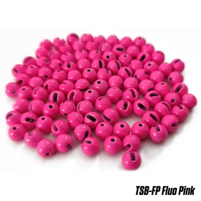 BILE TUNGSTEN SLOTTED BEADS 2.8MM FLUO PINK 10 buc/plic foto