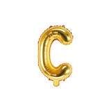 Balon Folie Litera C Auriu, 35 cm, Partydeco