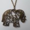 Pandantiv / Colier / Lantisor - Elefant Culoarea Bronzului