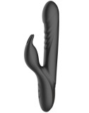 Vibrator Iepuras Yasmin, 3+7 Moduri Stimulatoare, Silicon, USB, Negru, 22.5 cm, Guilty Toys, Glamour