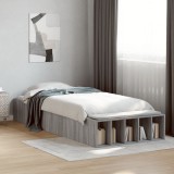 VidaXL Cadru de pat, gri sonoma, 75x190 cm, lemn prelucrat