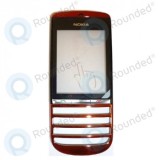 Capacul frontal al Nokia 300 Asha roșu