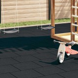 vidaXL Plăci de protecție la cădere 18 buc. negru 50x50x3 cm cauciuc 276274