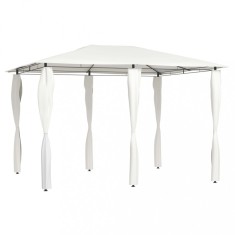 vidaXL Pavilion cu huse pentru st&acirc;lpi, crem, 3x4x2,6 m, 160 g/m&sup2;