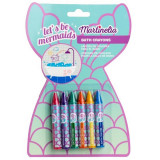 Set creioane colorate pentru baie Let&#039;s be Mermaid, Martinelia, 90036