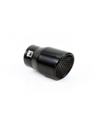 Ornament toba esapament din inox Negru mat 43-62 mm, Lungime 130mm foto