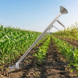 Plantator manual din metal, cu p&acirc;lnie și cioc cu manetă, pentru semințe și bulbi