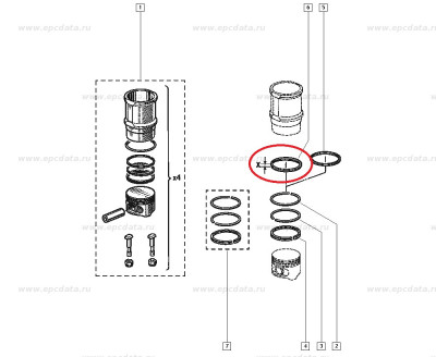 Garnitura camasa cilindru motor Renault R19, 0.08 , inel 7700508287 Kft Auto foto