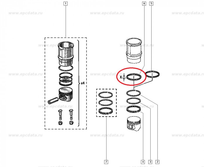 Garnitura camasa cilindru motor Renault R19, 0.08 , inel 7700508287 Kft Auto