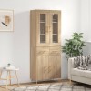 VidaXL Dulap &icirc;nalt, stejar sonoma, 69,5x34x180 cm, lemn compozit