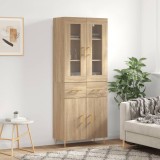vidaXL Dulap &icirc;nalt, stejar sonoma, 69,5x34x180 cm, lemn compozit