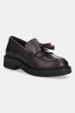 Marc O&#039;Polo mocasini de piele Perla culoarea bordo, cu toc plat, 50818513207134