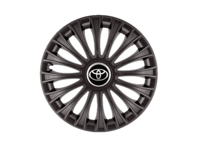 Set 4 capace roti pentru Toyota, model Dino Black, R16