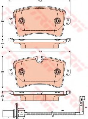 Set placute frana,frana disc AUDI A4 (8K2, B8) (2007 - 2015) TRW GDB1902 foto