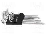 Set chei Torx&Acirc;&reg; 9 piese o&Aring;&pound;el crom-vanadium NEO TOOLS