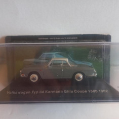 Macheta Volkswagen Typ 34 Karmann Ghia Coupe 1500 - 1962 1:43 Deag. Volkswagen