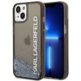 Karl Lagerfeld Husa Translucent Liquid Glitter iPhone 14 Negru