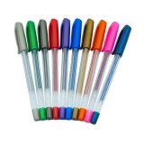 Set 10A pixuri cu gel Radius Glitter Gel, 1.0 mm, cu capac , 10 culori cu sclipici