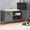 VidaXL Bancă pantofi &bdquo;VIKEN&rdquo; gri antracit 106x35x45 cm lemn masiv pin