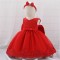Rochita rosie de ocazie cu dantela (Marime Disponibila: 9-12 luni (Marimea 20