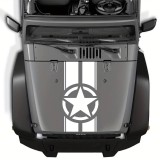 Sticker autoadeziv pentru vehicule Off Road, model Army Star , dimensiune 90 x 43 cm, culoare Alba, AVEX