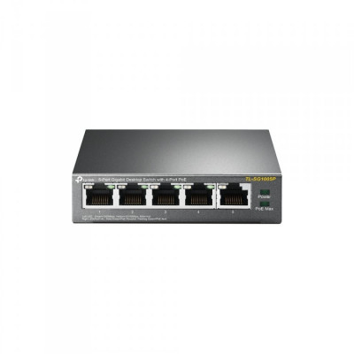Switch TP-Link TL-SG1005P, 5x 10/100/1000 Mbps, PoE foto