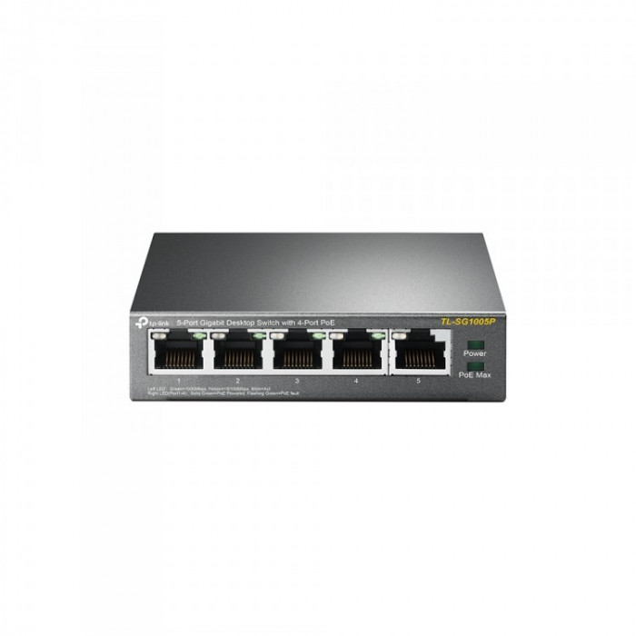 Switch TP-Link TL-SG1005P, 5x 10/100/1000 Mbps, PoE