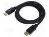 Cablu DisplayPort Goobay 2m negru, mufă la ambele capete, 8K UHD