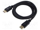 Cablu DisplayPort Goobay 2m negru, mufă la ambele capete, 8K UHD