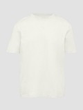 Cumpara ieftin Tricou bărbați cu decolteu la baza g&acirc;tului, cu logo, Crem, S