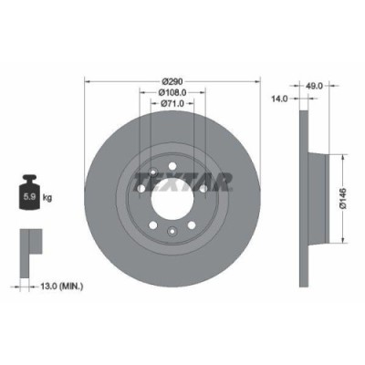 Set disc frana Citroen Jumpy 2 (Vf7) 01.07-03.16-; Fiat Scudo Box (270 272) 01.07-03.16; Peugeot Expert 01.07-; Toyota Proace Box (Mdx) 06.13-03.16, foto