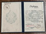 QW13 1 23 - 1955 - Diploma absolvire - Universitatea CI Parhon - Bucuresti - geolog