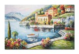 Cumpara ieftin Tablou peisaj gigant pictat manual, Colt de rai, 120x80cm ulei pe panza in cutit efect 3D, Magistral