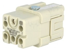 Conector HDC mama Han Q PIN 6 5 PE 16A foto