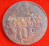 (M1469) MONEDA NOTGELD FRANTA - 10 CENTIMES 1917, UNION FUMELOISE - FUMEL