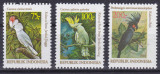 DB1 Fauna Indonezia 1980 Papagali 3 v. MNH, Nestampilat