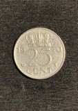 Moneda 25 cenți 1970 Olanda