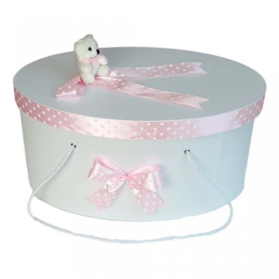 Cutie trusou botez fundite roz cu buline si ursulet, Denikos&amp;reg; 4 foto