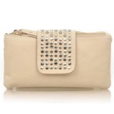 Cumpara ieftin Portofel / Plic / Clutch cu tinte- Dama Fashion - Alb-Bej, Marime universala