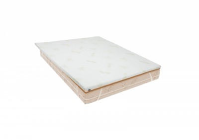 Topper Aloe Vera 120x200x5 cm, cu elastic, husa detasabila si lavabila, fermitate medie foto