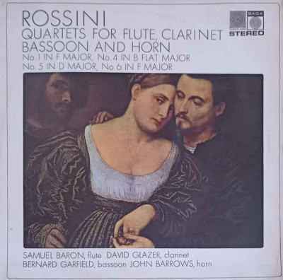 Disc vinil, LP. Quartets For Flute, Clarinet, Bassoon And Horn No.1 In F Major, No.4 In B Flat Major, No.5 In D foto