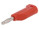 Conector banană 4mm roşu 32A 33VAC 70VDC nichelat