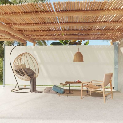 vidaXL Copertină laterală retractabilă de terasă, crem, 200x600 cm 317971 foto