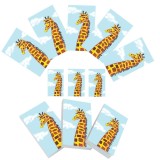 Cumpara ieftin Set 11 Carnete Buzunar Girafa 10+1, Soapta Stelelor, 100 Foi Albe, 5x8 cm, Hartie Velina 80g/mp, Legare Brosata