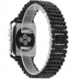 Cumpara ieftin Curea iUni compatibila cu Apple Watch 1/2/3/4/5/6/7, 38mm, Luxury, Otel Inoxidabil, Black