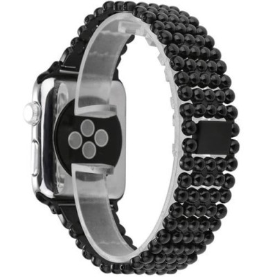 Curea iUni compatibila cu Apple Watch Ultra/SE/8/7/6/5/4/3/2/1, 38mm, Luxury, Otel Inoxidabil, Black foto