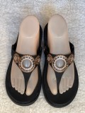 FLIP-FLOPS NEGRI FEMEI PLATFORME ACCESORII AURII CROCS SLAPI DAMA PAPUCI FETE