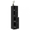 Gossi dulap de farmacie, negru, 30x41x174,5 cm, lemn prelucrat