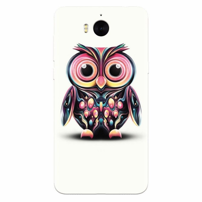 Husa silicon pentru Huawei Y6 2017, Colorful Owl Illustration
