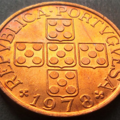Moneda 1 ESCUDO - PORTUGALIA, anul 1978 *cod 1601 B - UNC patina super